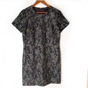 Banana Republic metallic sheath dress, 14 Tall